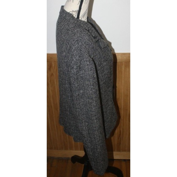 Scarlett Suit Jacket Tweed Sz 15/16 Black & Gray Embroidered Collar GUC - Picture 5 of 8
